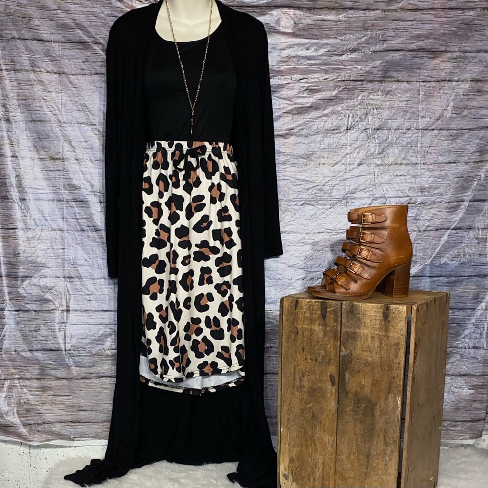 Isaac Liev Black Long Cardigan